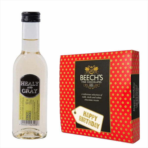 Healy & Gray Pinot Grigio 18.7cl Birthday Chocolates