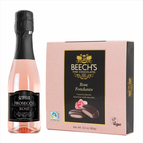 Botter Prosecco Rose 200ml & Rose Fondants Chocolate Gift
