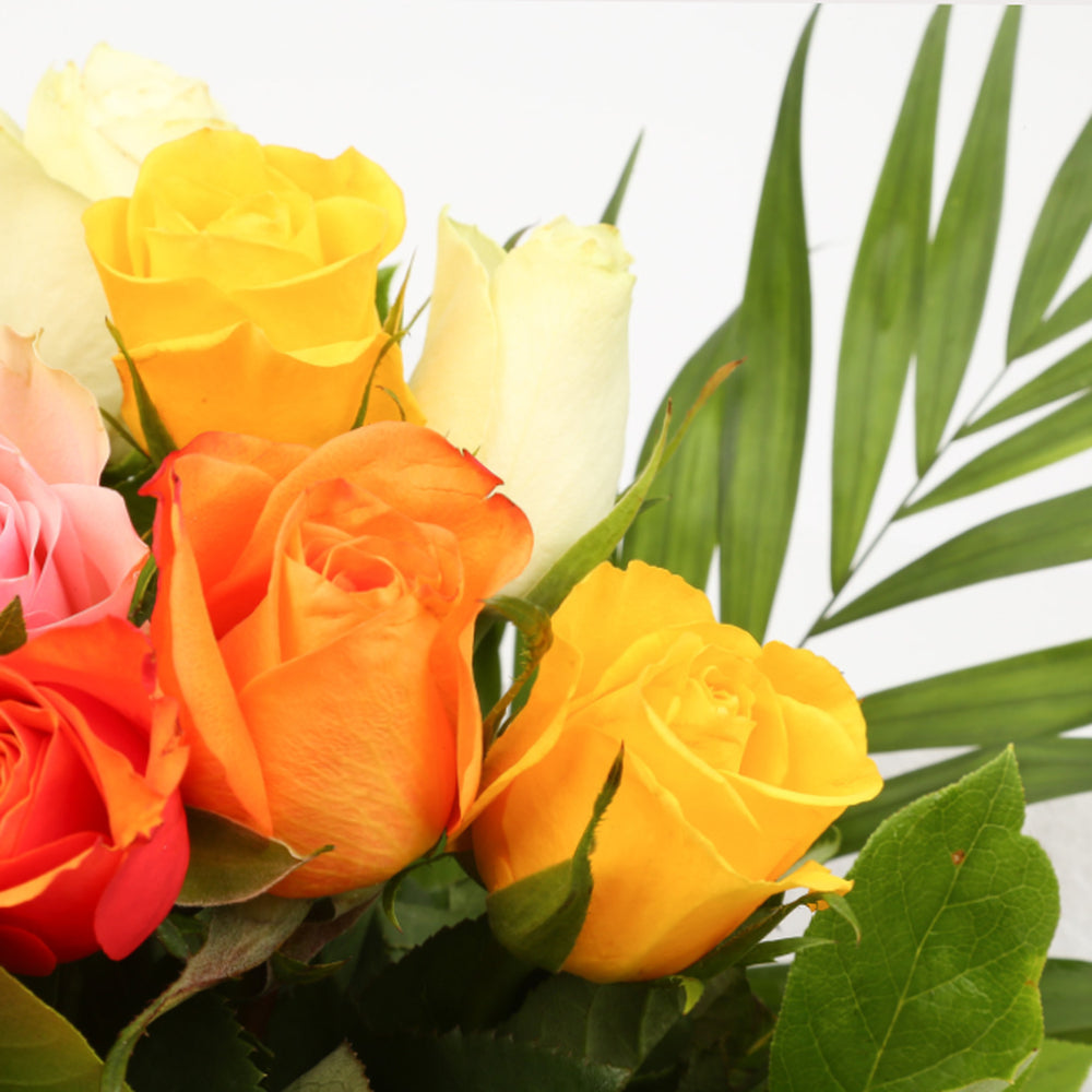 Multicolour Roses BouquetThis Beautiful Mixed Roses Bouquet, carefully ...