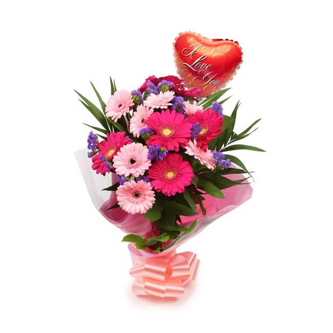 I Love You Balloon & Gerbera Blush